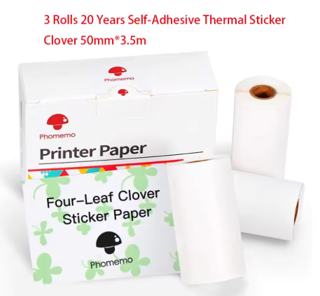 Printer mini Thermal Sticker Rolls (3-Pack)