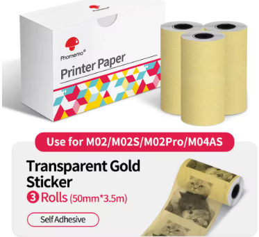 Printer mini Thermal Sticker Rolls (3-Pack)