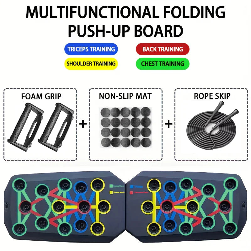 Portable Multifunctional Push-Up Board Set for Comprehensive Upper Body Training