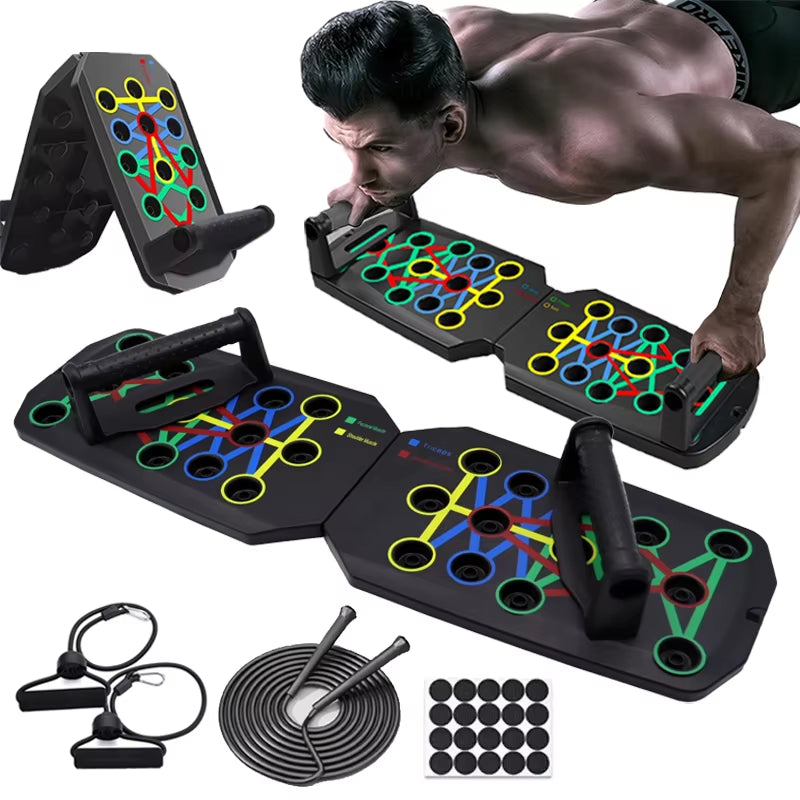 Portable Multifunctional Push-Up Board Set for Comprehensive Upper Body Training