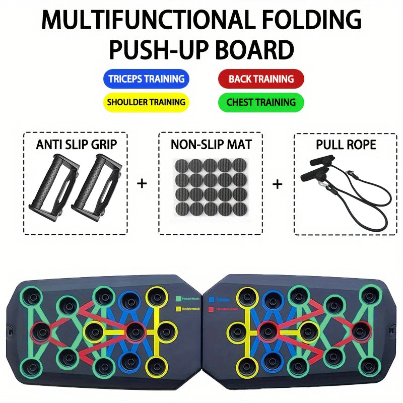 Portable Multifunctional Push-Up Board Set for Comprehensive Upper Body Training