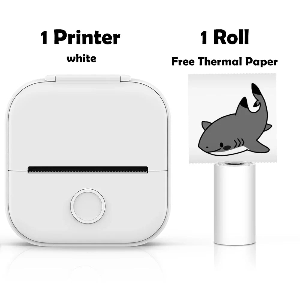 Compact Thermal Pocket Printer for Self-Adhesive Sticker Creation for DIY Projects and Journals