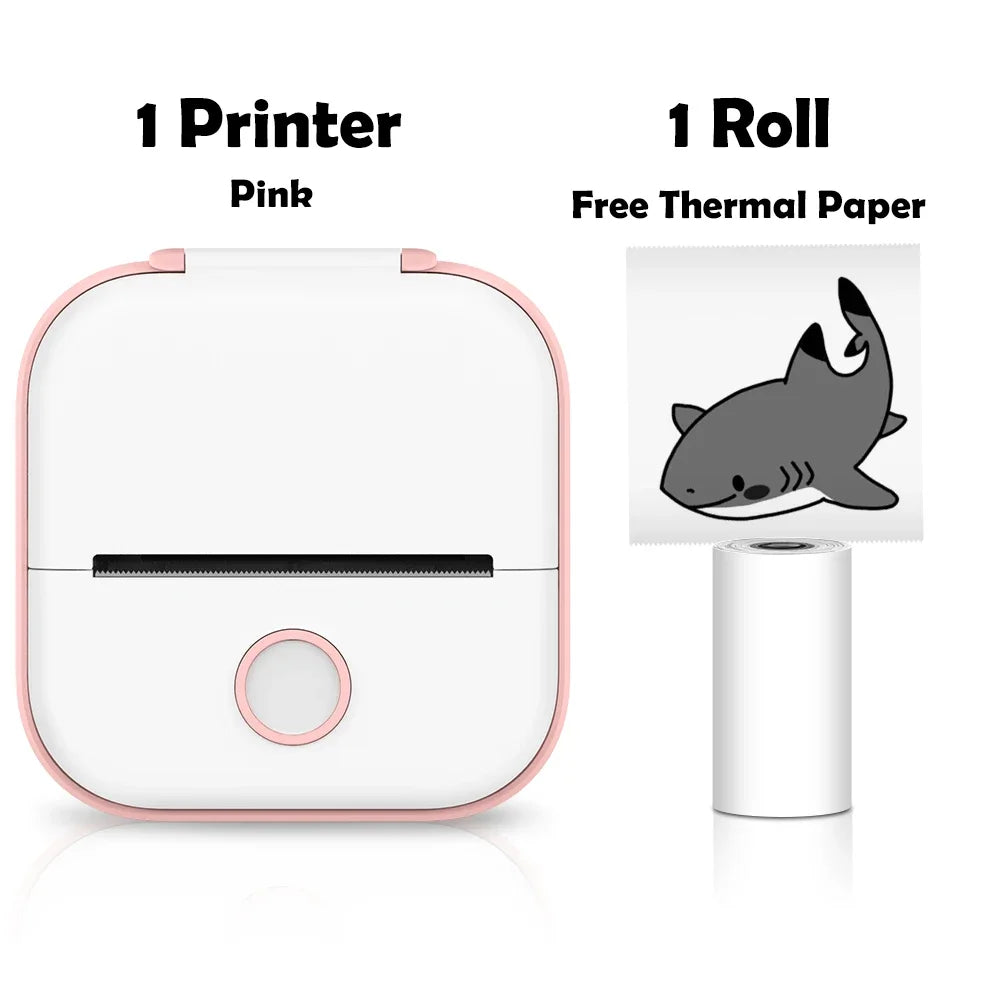 Compact Thermal Pocket Printer for Self-Adhesive Sticker Creation for DIY Projects and Journals